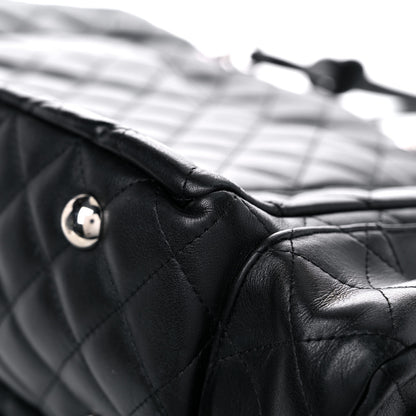 Chanel Calfskin Quilted Large Cambon Multipocket Reporter Black White 11 of 25