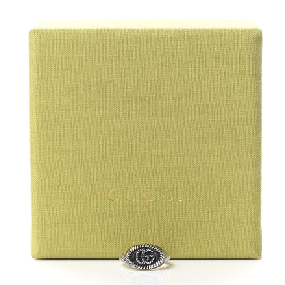 Gucci Sterling Silver GG Marmont Signet Ring 48 4.5 7 of 7