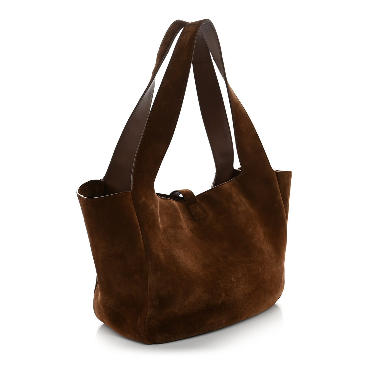 Saint Laurent Suede Le 5 A 7 Bea Tote Caramel Cognac 3 of 10