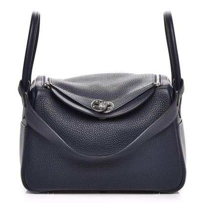 Hermes Taurillon Clemence Lindy 26 Bleu Nuit 1 of 7