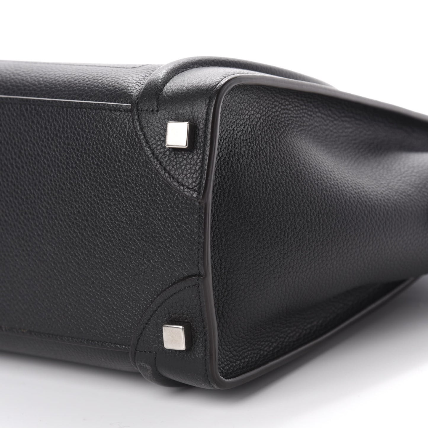 Drummed Calfskin Micro Luggage Black