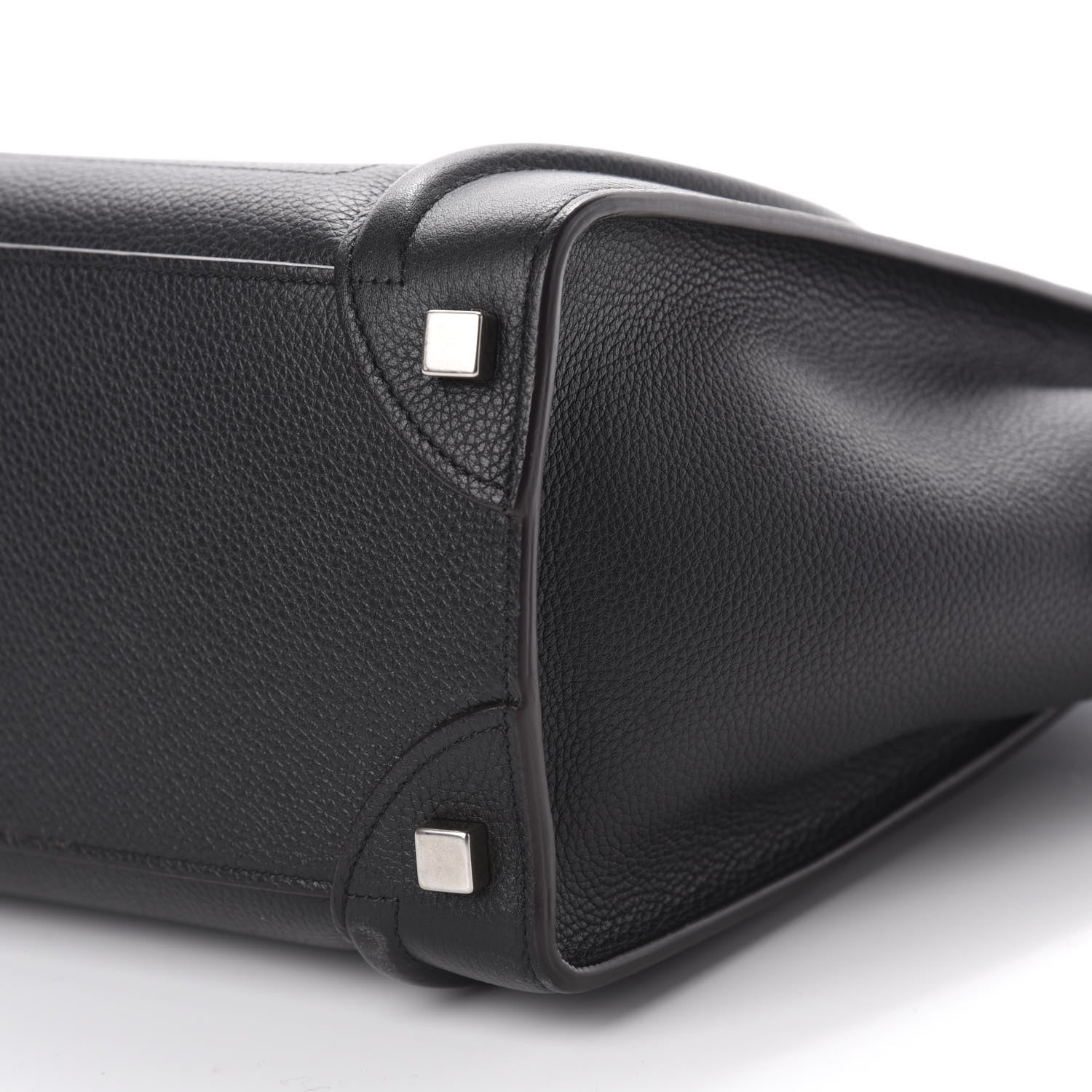 Celine Drummed Calfskin Micro Luggage Black 7 of 11