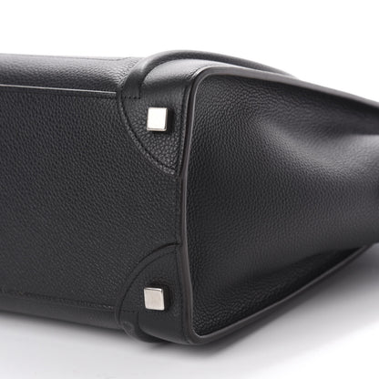 Celine Drummed Calfskin Micro Luggage Black 7 of 11