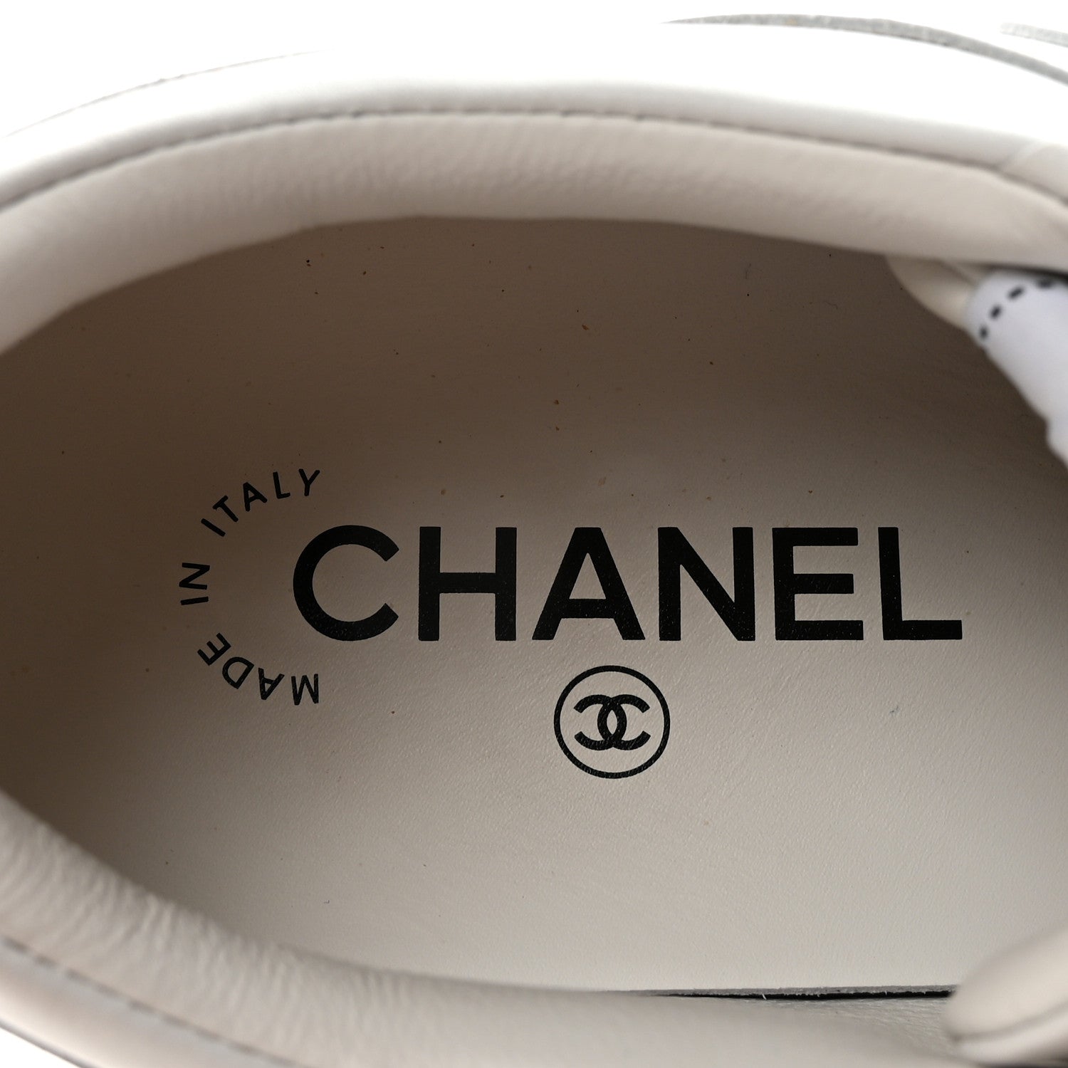 Chanel Calfskin Womens CC Sneakers 36 White Light Pink 8 of 10