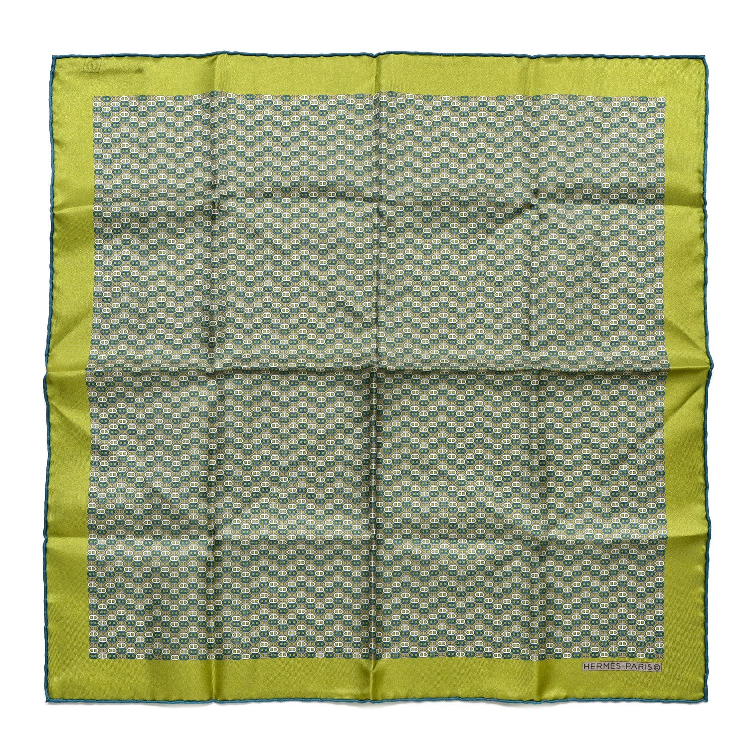 Hermes Silk Pocket Square Scarf 1 of 4