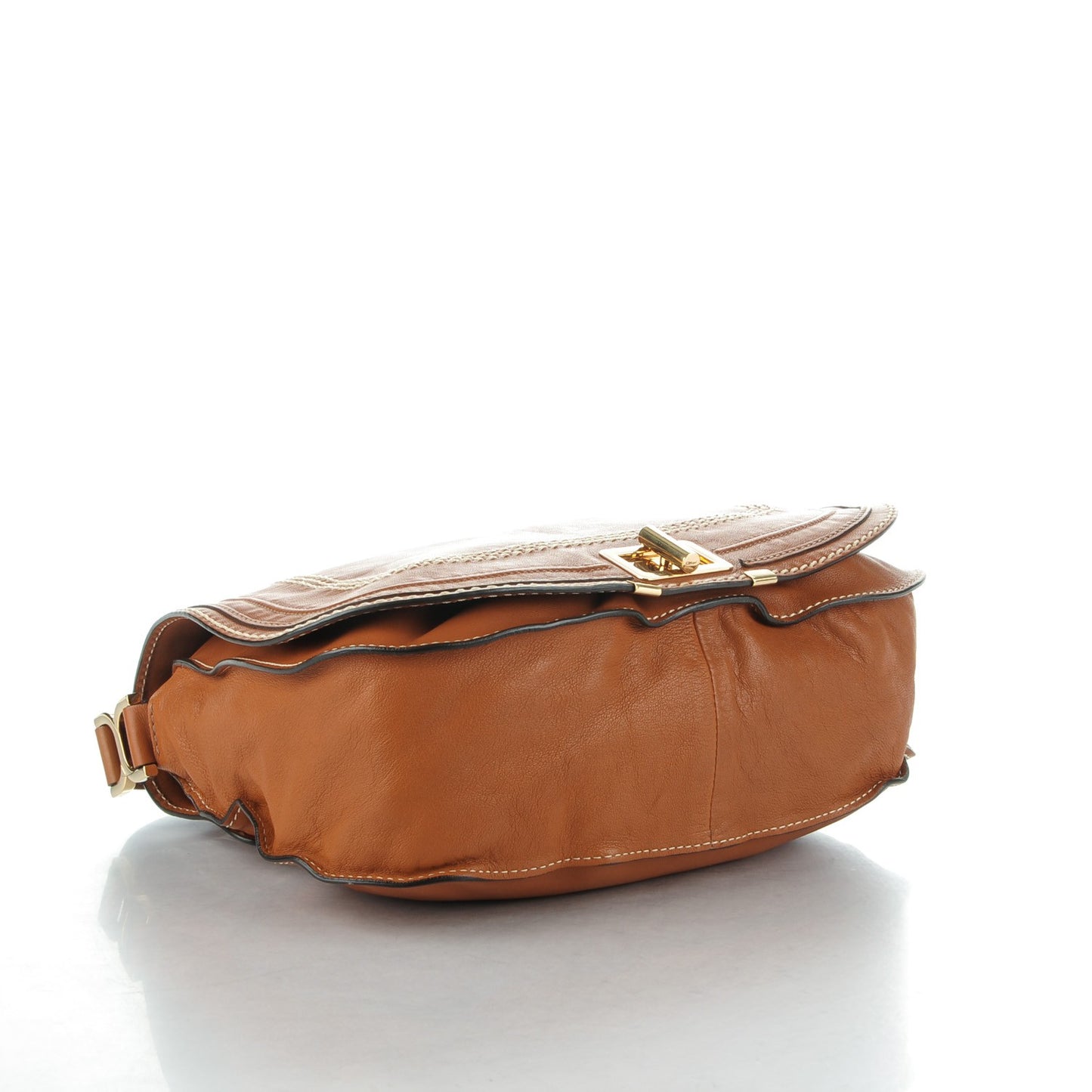 Calfskin Large Marcie Lock Messenger Armagnac