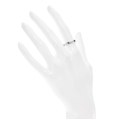 Tiffany Platinum Diamond Logo Band Ring 50 5.25 2 of 5