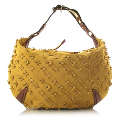 Louis Vuitton Suede Mahina Fleurs Onatah GM Maize 1 of 8