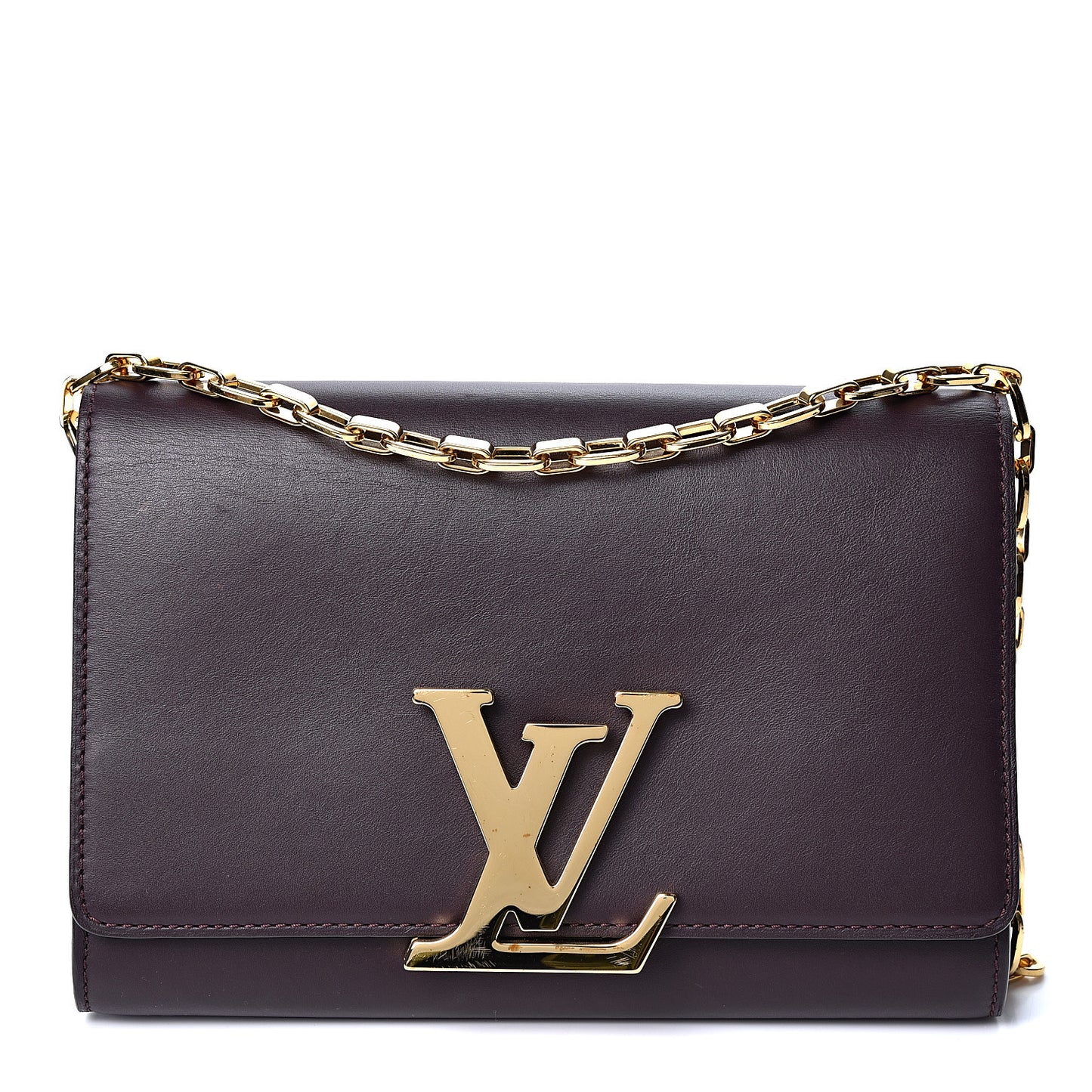 Calfskin Chain Louise GM Amarante