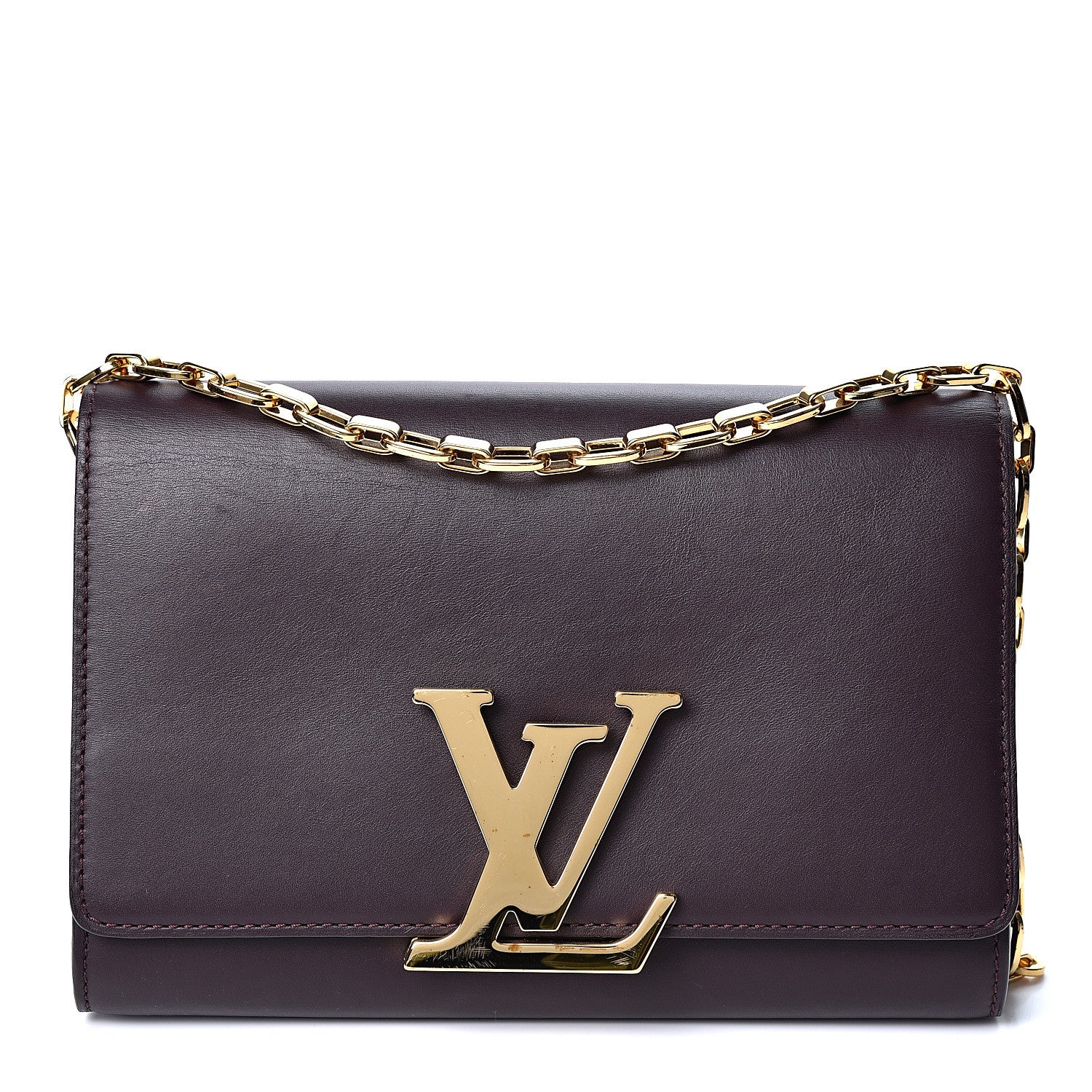 Louis Vuitton Calfskin Chain Louise GM Amarante 1 of 8