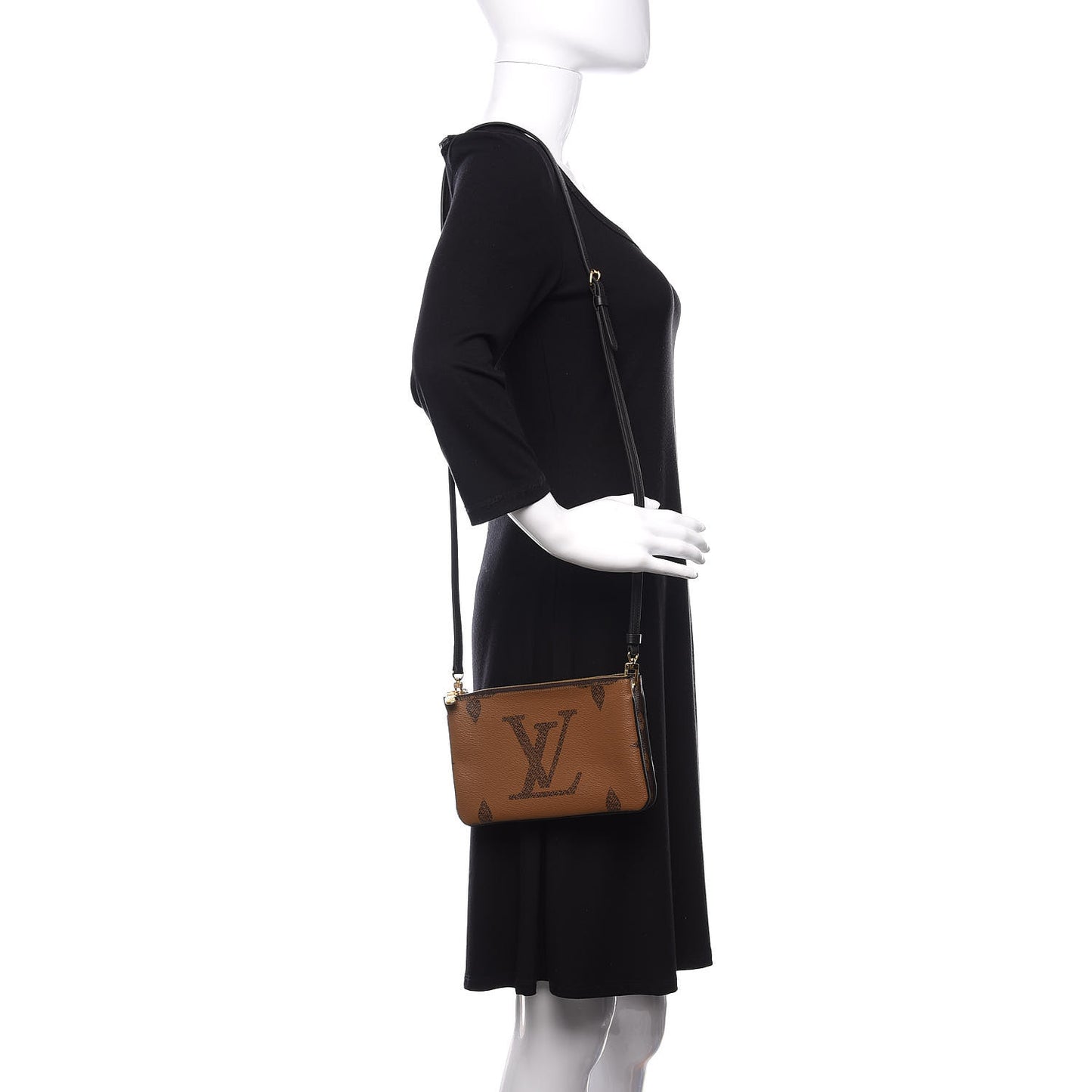 Reverse Monogram Giant Double Zip Pochette
