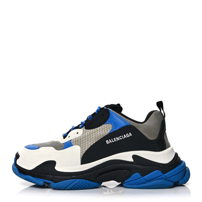 Balenciaga Fabric Mesh Mens Triple S Sneakers 45 Blue Grey Black 1 of 11