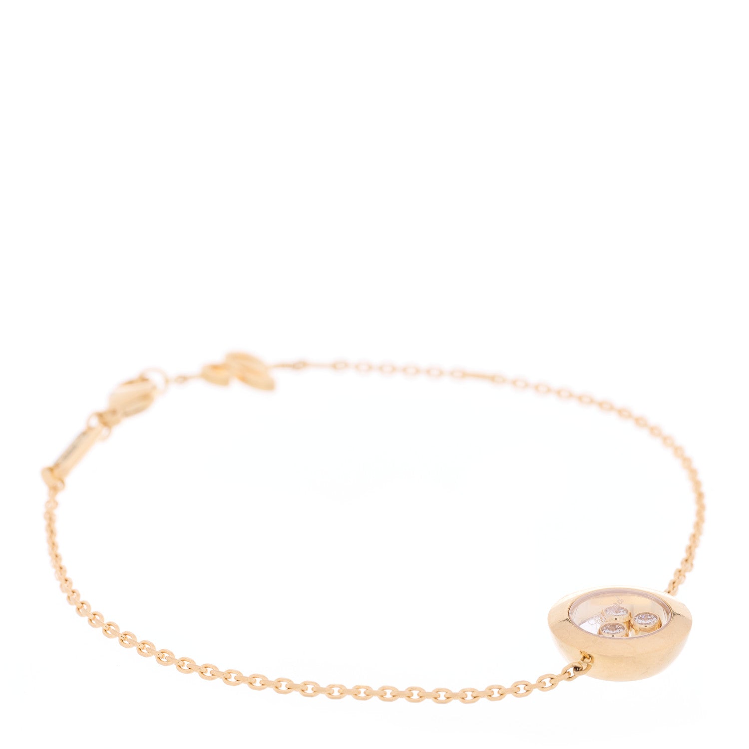 Chopard 18K Yellow Gold Diamond Happy Diamonds Icons Bracelet 1 of 3