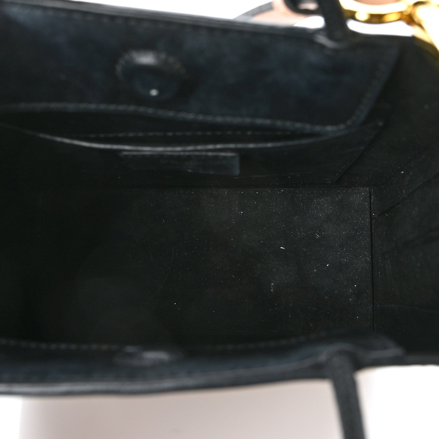 Fendi Vitello Fluffy Logo Small Shopping Bag Rosa Quarzo Black 5 of 12