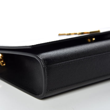 Saint Laurent Grain De Poudre Medium Classic Monogram Kate Satchel Black 5 of 9