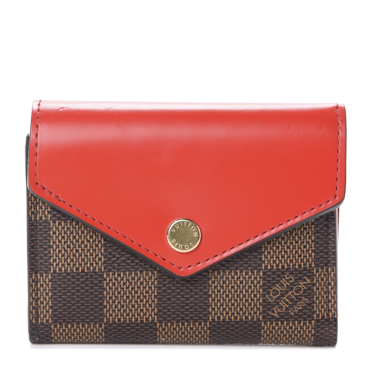 Damier Ebene Zoe Wallet Cherry