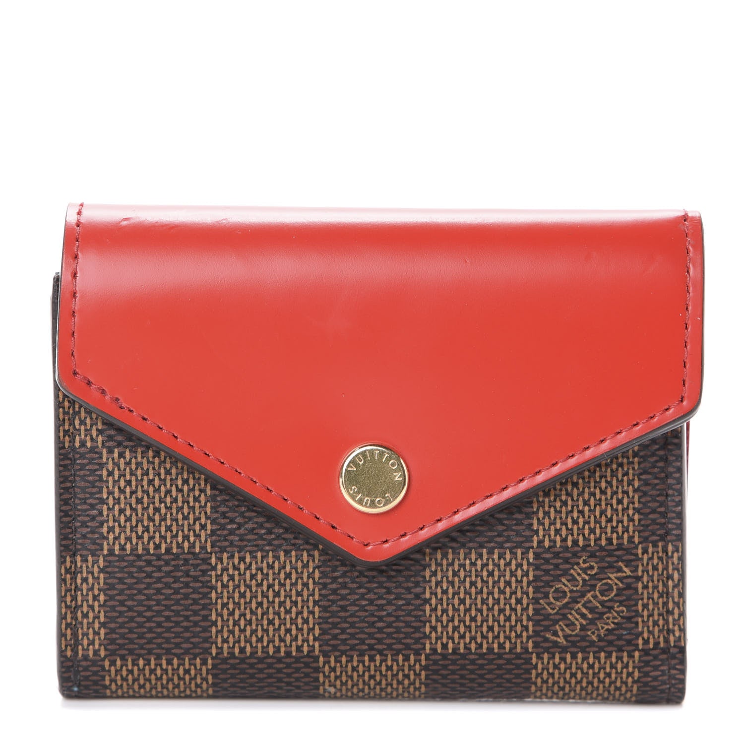 Louis Vuitton Damier Ebene Zoe Wallet Cherry 1 of 6