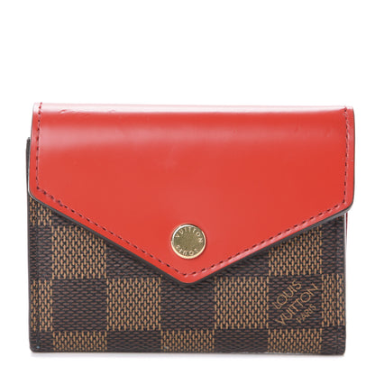 Louis Vuitton Damier Ebene Zoe Wallet Cherry 1 of 6