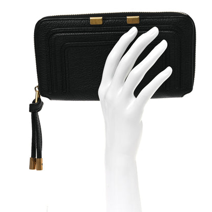 Chloe Grained Calfskin Marcie Long Zip Around Wallet Black 2 of 9