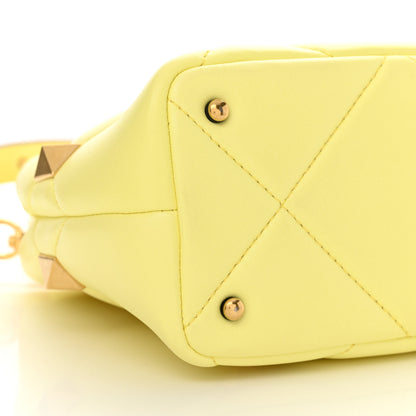 Valentino Garavani Nappa Small Roman Stud The Handle Bag Lime Sorbet 9 of 11