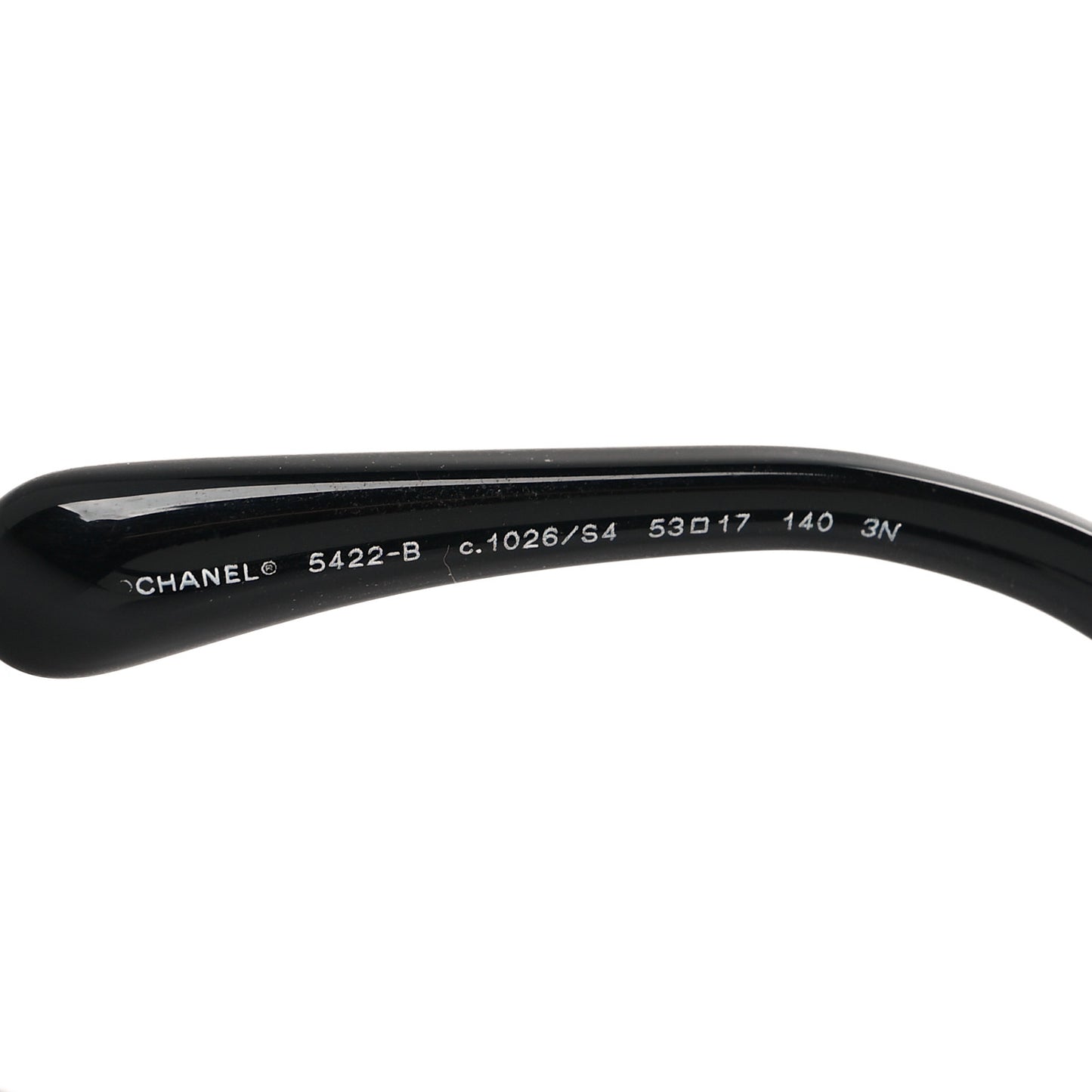 Acetate Strass Square Sunglasses 5422-B-A Black White