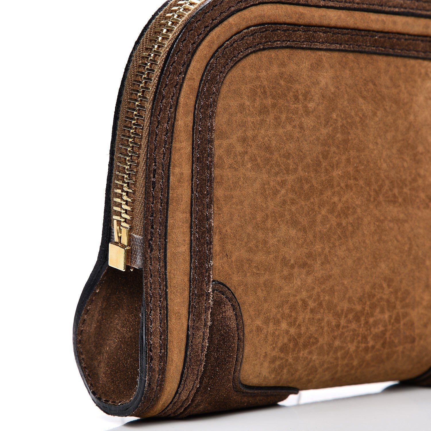 Burberry Prorsum Grainy Nubuck Alma Dog Clutch Brown 8 of 9
