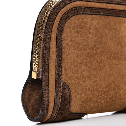 Burberry Prorsum Grainy Nubuck Alma Dog Clutch Brown 8 of 9