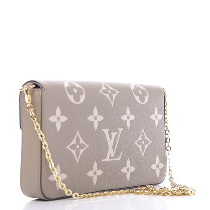 Louis Vuitton Empreinte Monogram Giant Felicie Pochette Tourterelle Creme 4 of 12