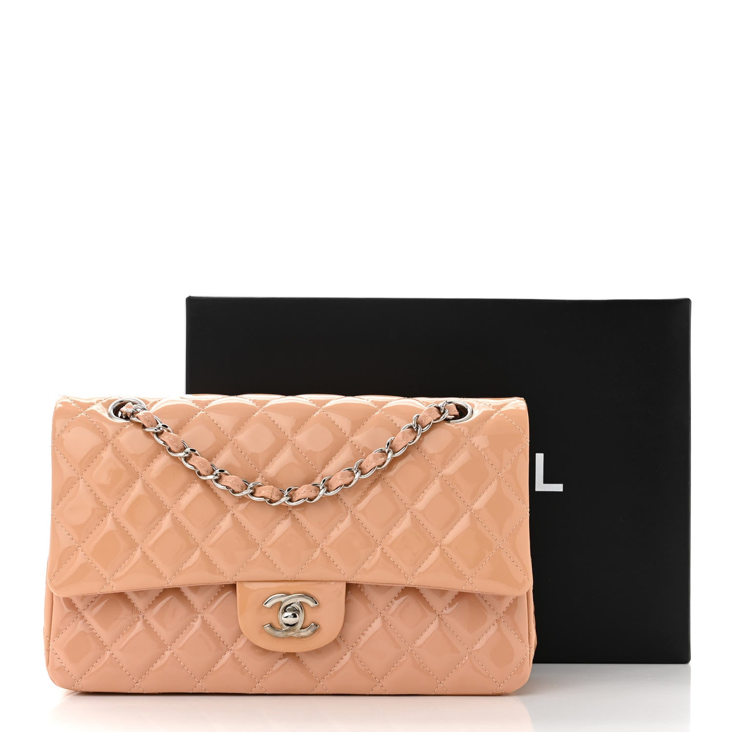 Chanel Patent Quilted Medium Double Flap Light Pink 11 of 11