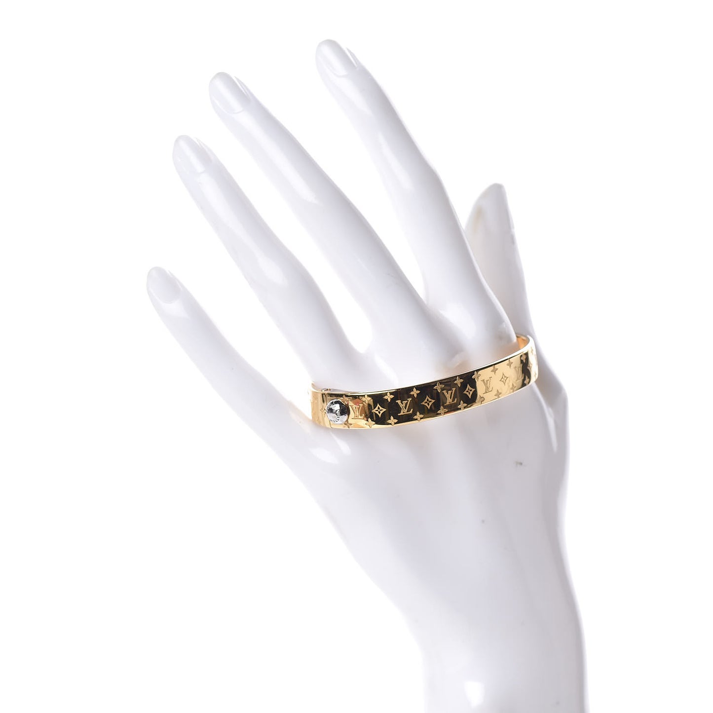 Brass Monogram Nanogram Cuff S Gold