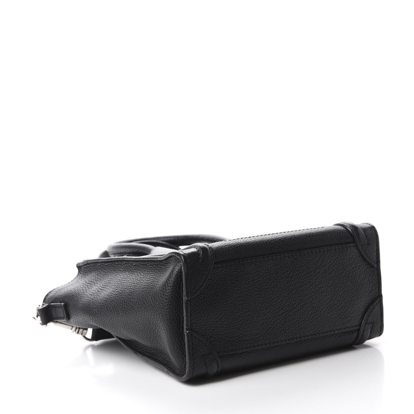 Drummed Calfskin Nano Luggage Black