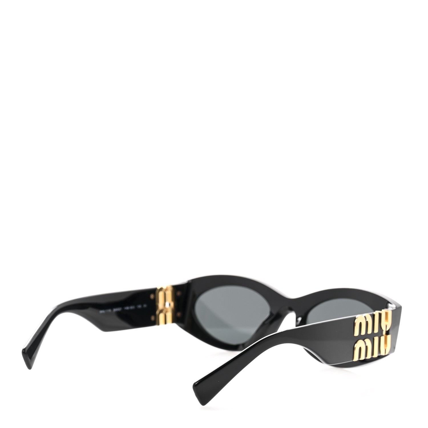 Miu Miu Acetate Oval Glimpse Sunglasses SMU11W Black 3 of 8