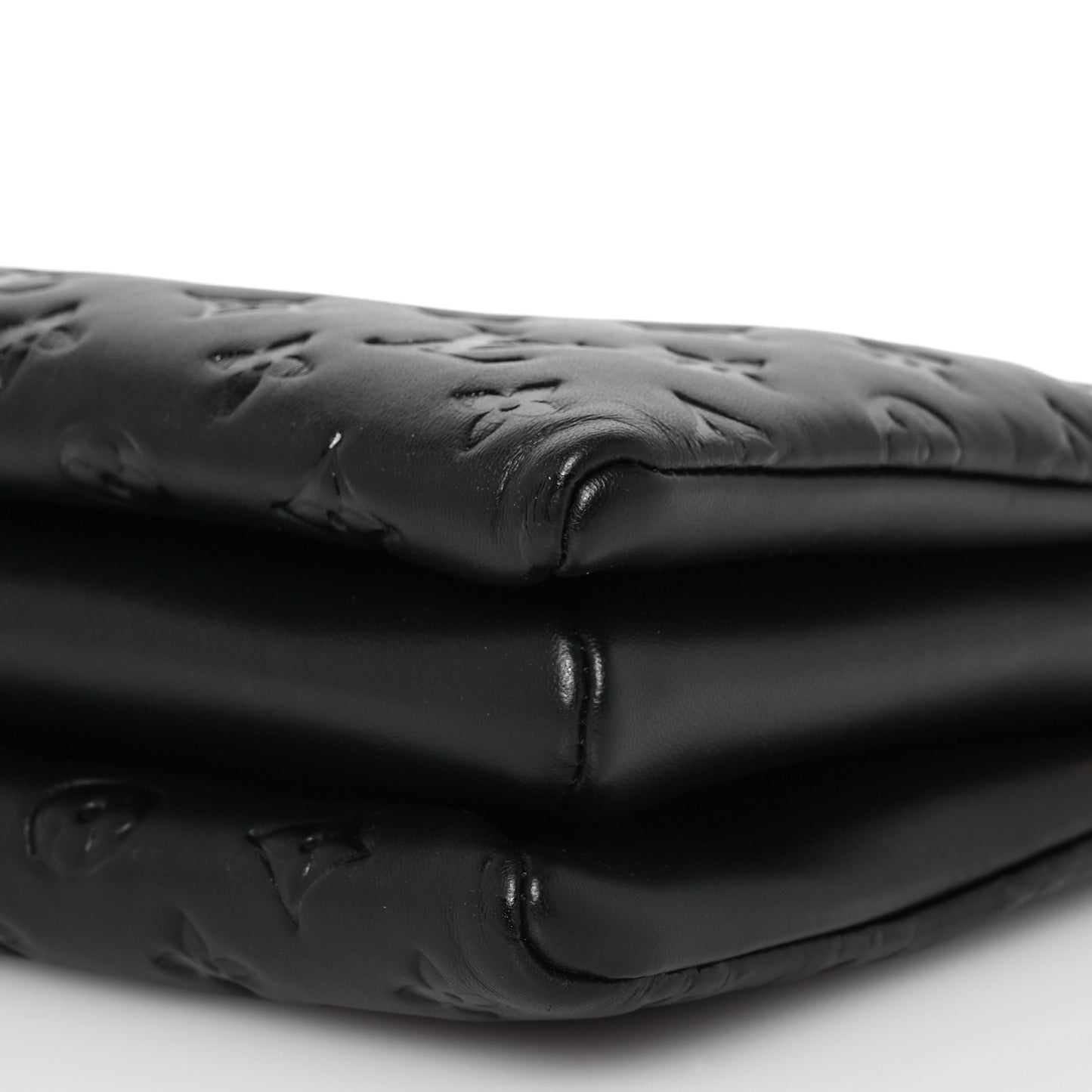 Lambskin Embossed Monogram Coussin PM Black