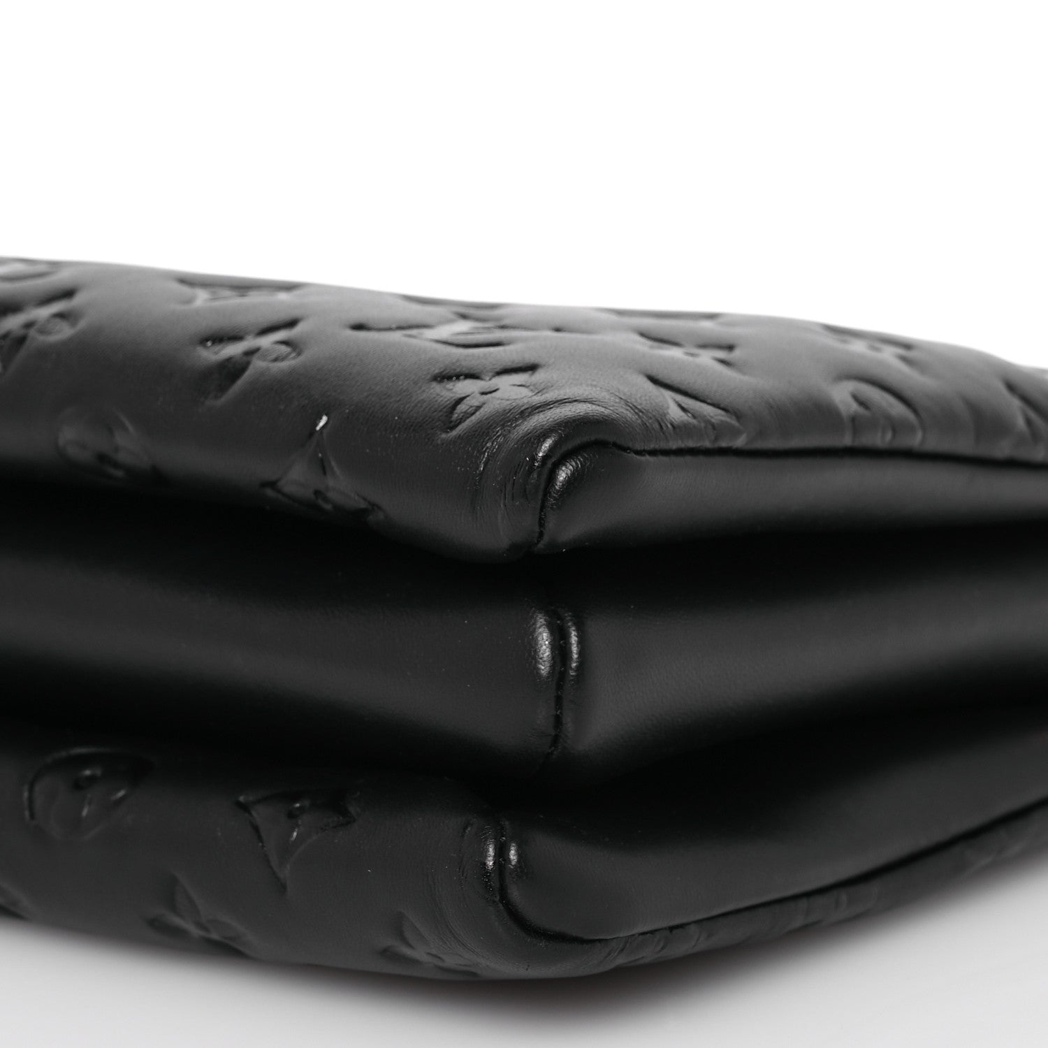 Louis Vuitton Lambskin Embossed Monogram Coussin PM Black 11 of 13