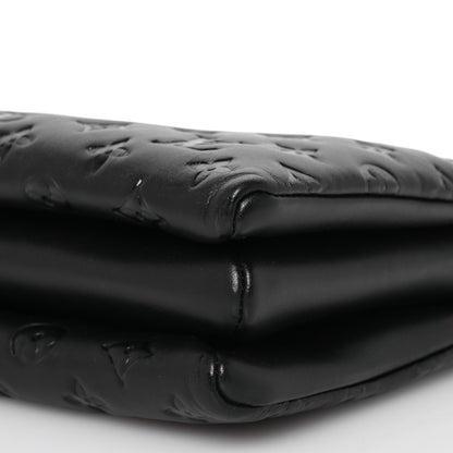 Louis Vuitton Lambskin Embossed Monogram Coussin PM Black 11 of 13