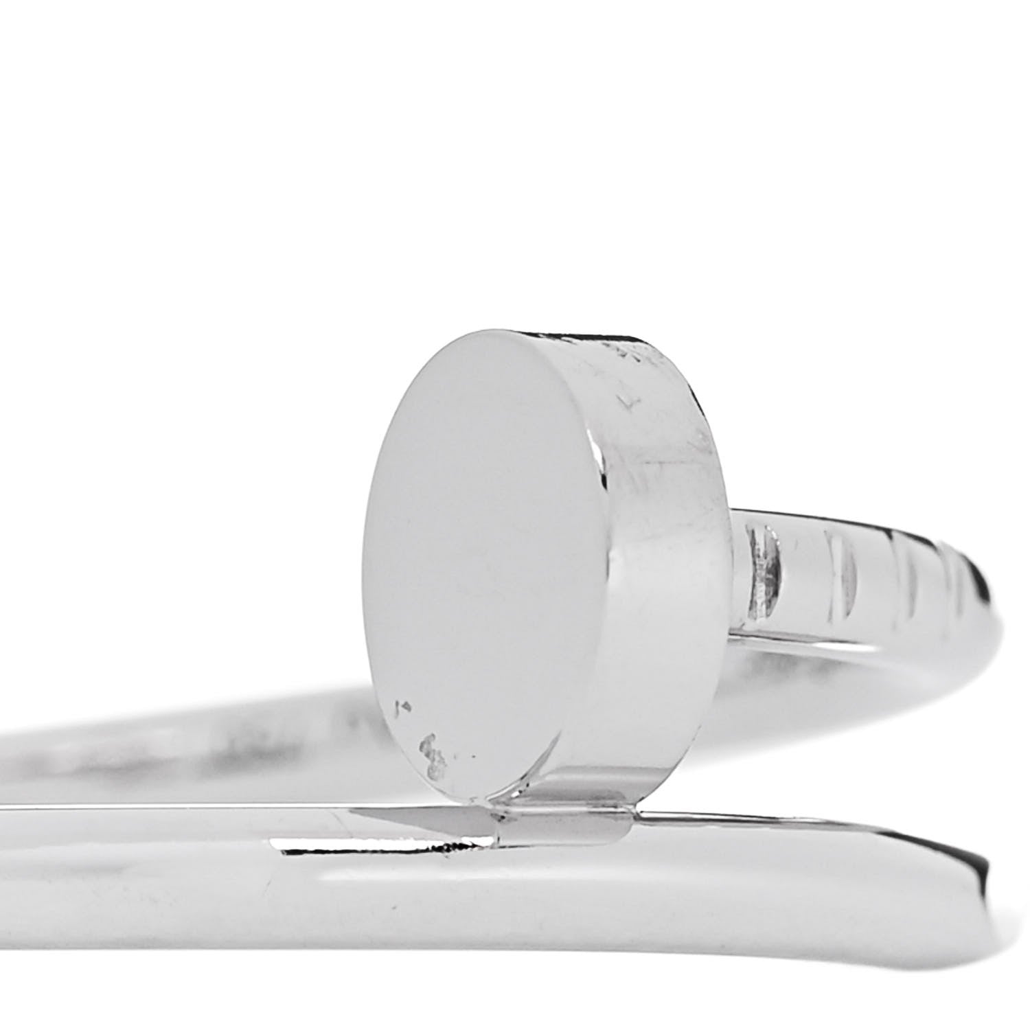 Cartier 18K White Gold Small Juste Un Clou Ring 49 5 4 of 6