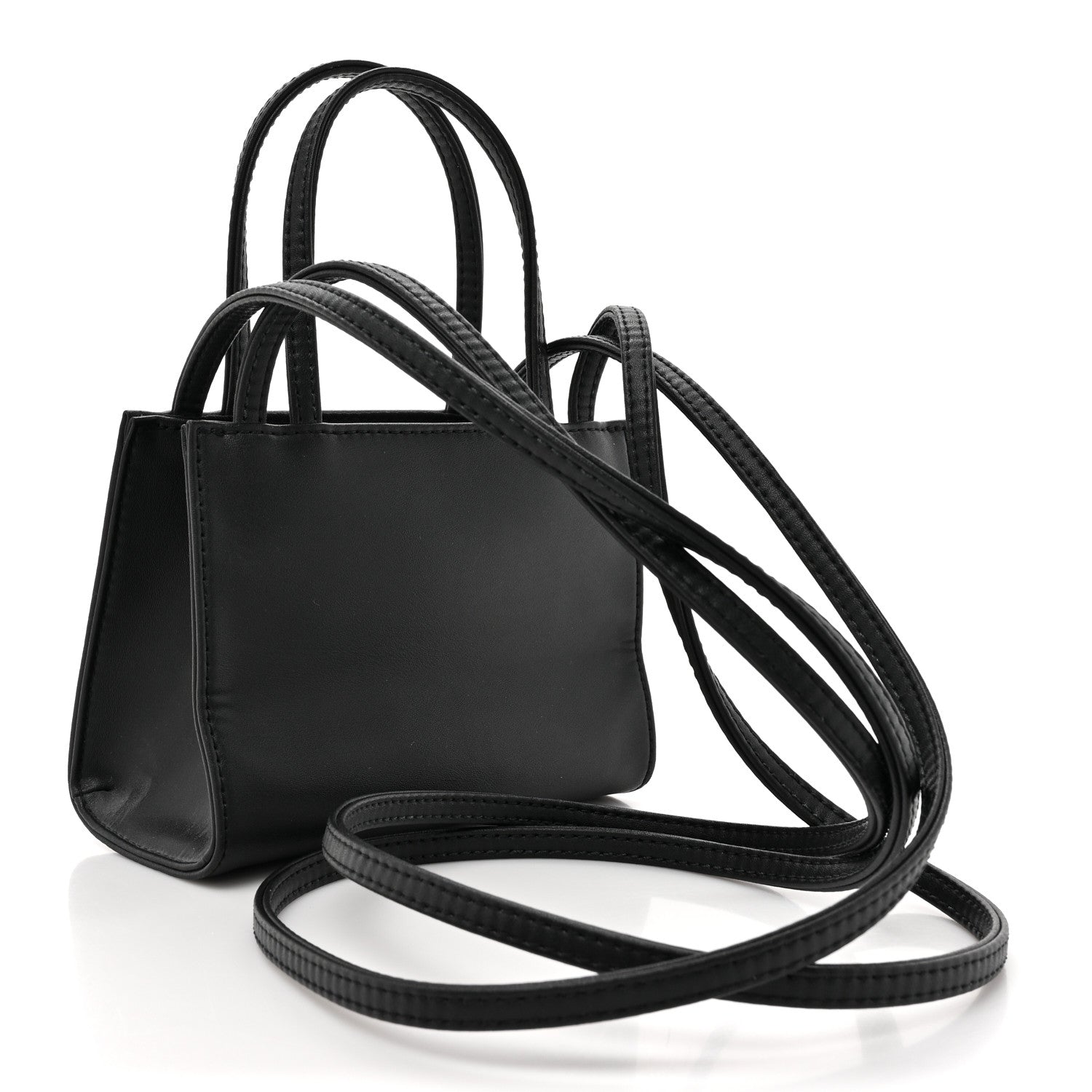 Telfar Vegan Leather Small Shopping Bag Black 3 of 9