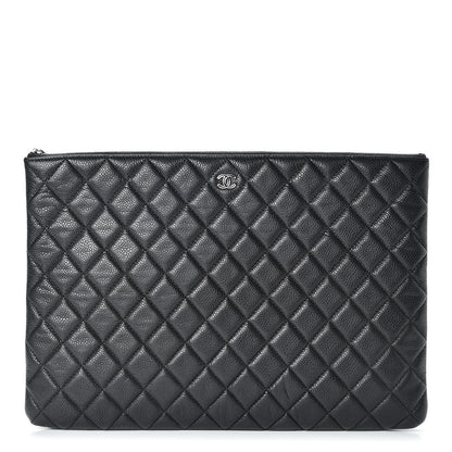 Chanel Caviar Quilted Large Cosmetic Case Black 1 of 10