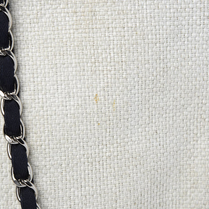 Chanel Woven Straw Raffia Extra Large Deauville Tote White Navy 17 of 17