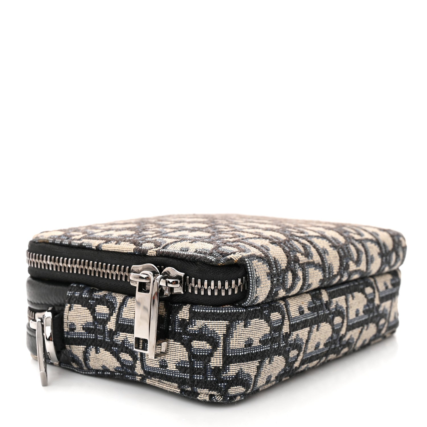 Christian Dior Oblique Pouch Beige Black 4 of 11