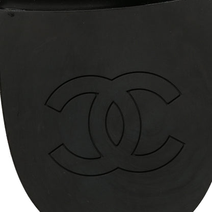 Chanel Suede Kidskin Crystal CC Loafers 38 Black 8 of 11