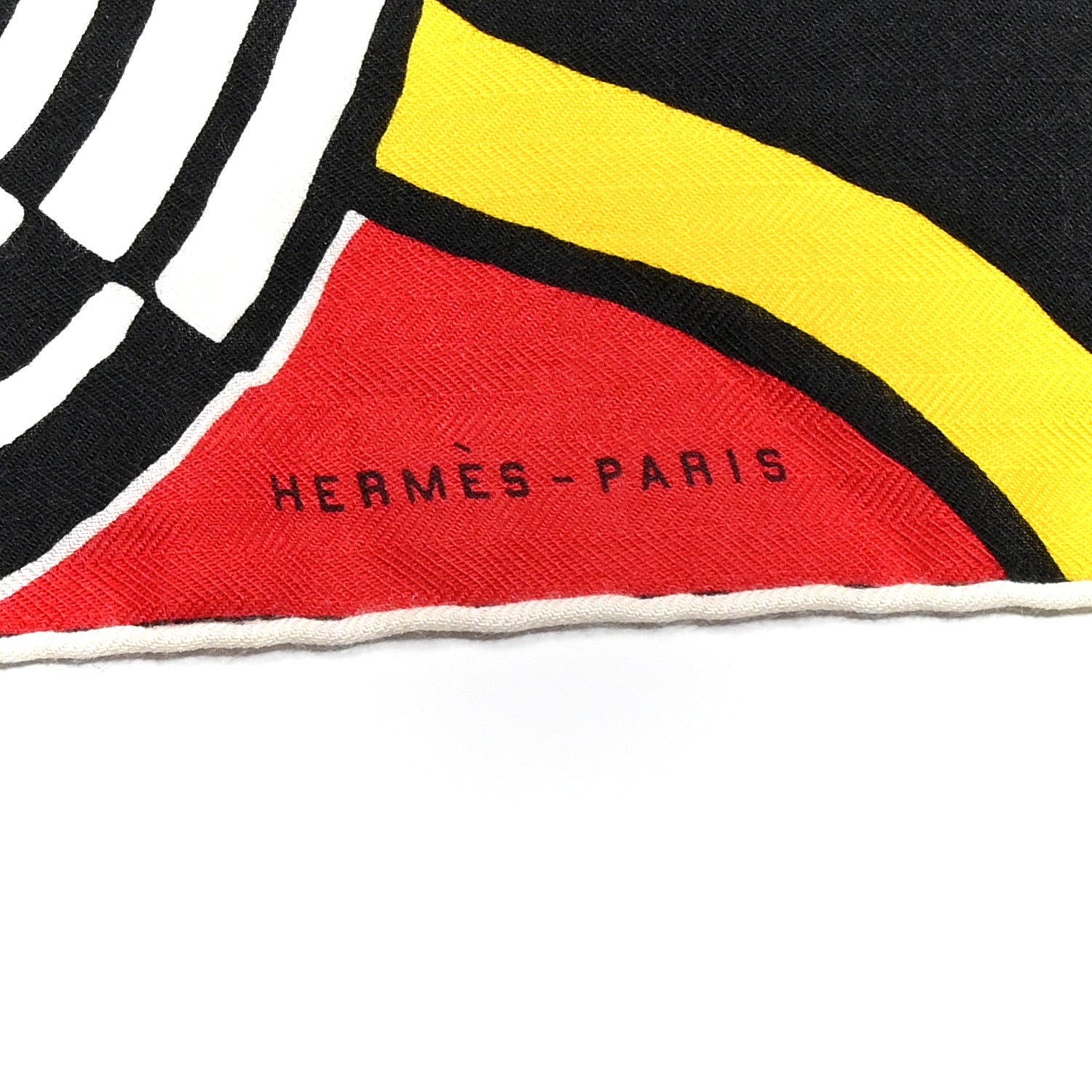 Hermes Cashmere Silk Cheval Vague Giant Pointe Triangle Scarf Bleu Jaune Rouge 2 of 4