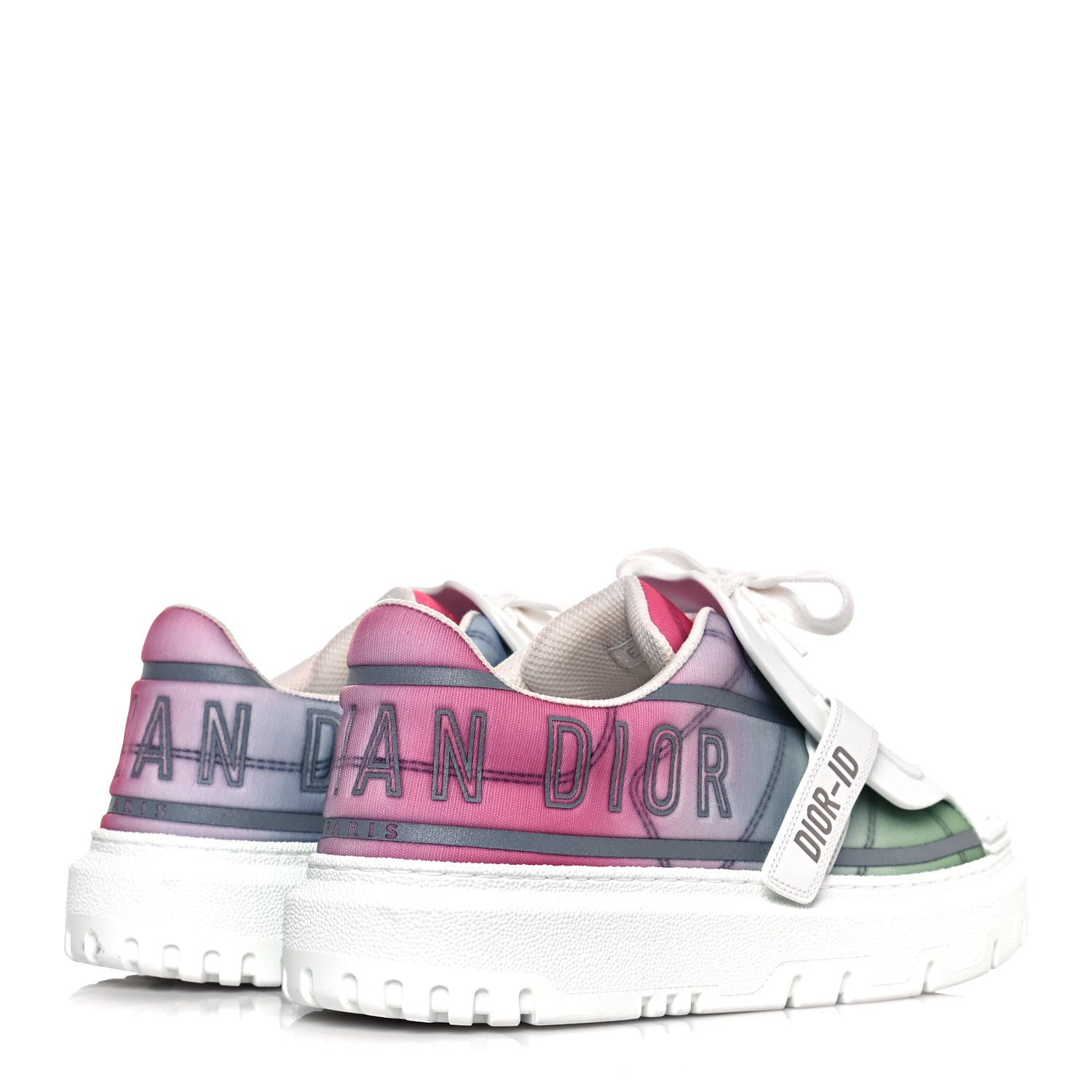 Christian Dior Nylon Shaded Dior-ID Platform Sneakers 40.5 Multicolor Framboise 4 of 8