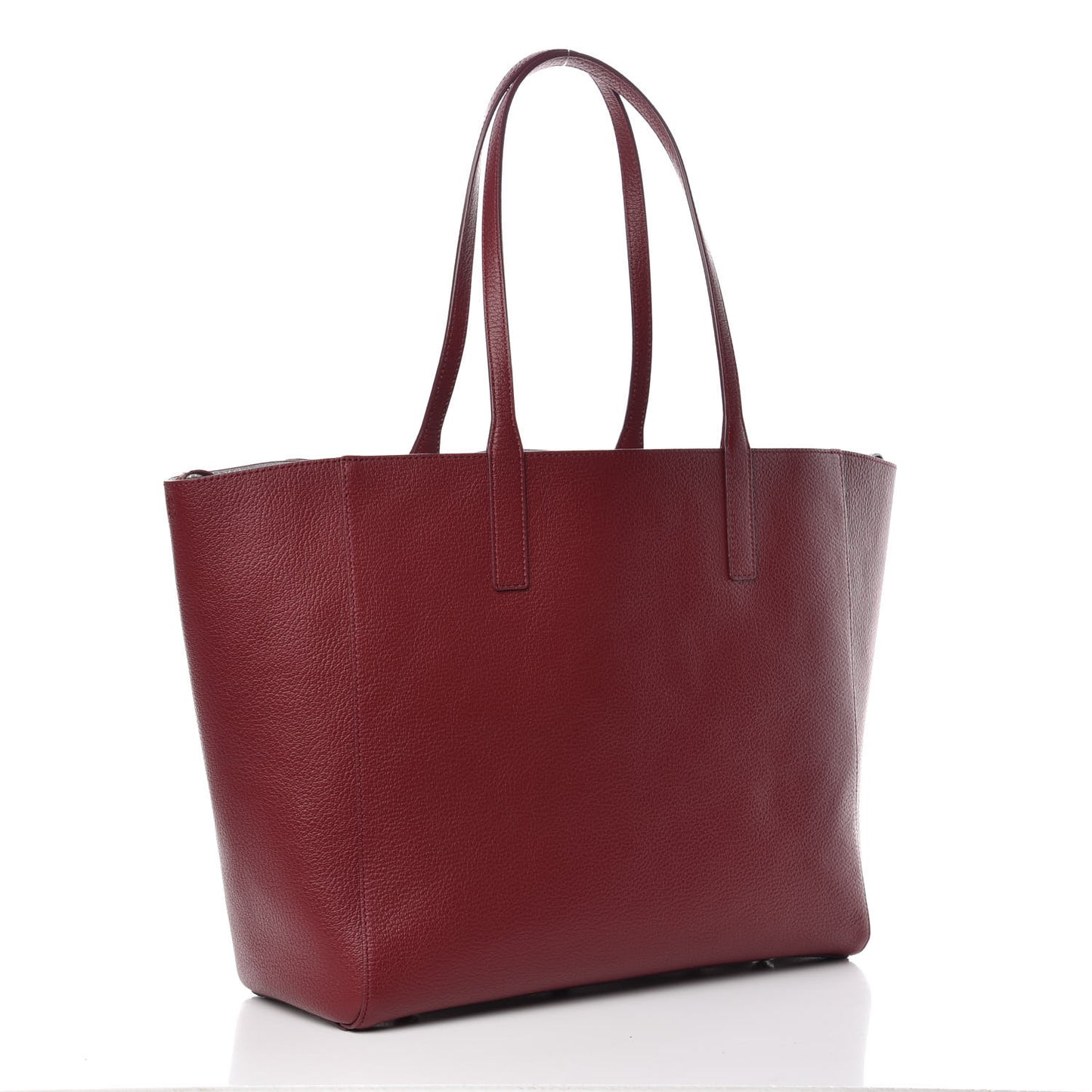 Grained Calfskin Medium Reversible Wandel Tote Ruby Tan