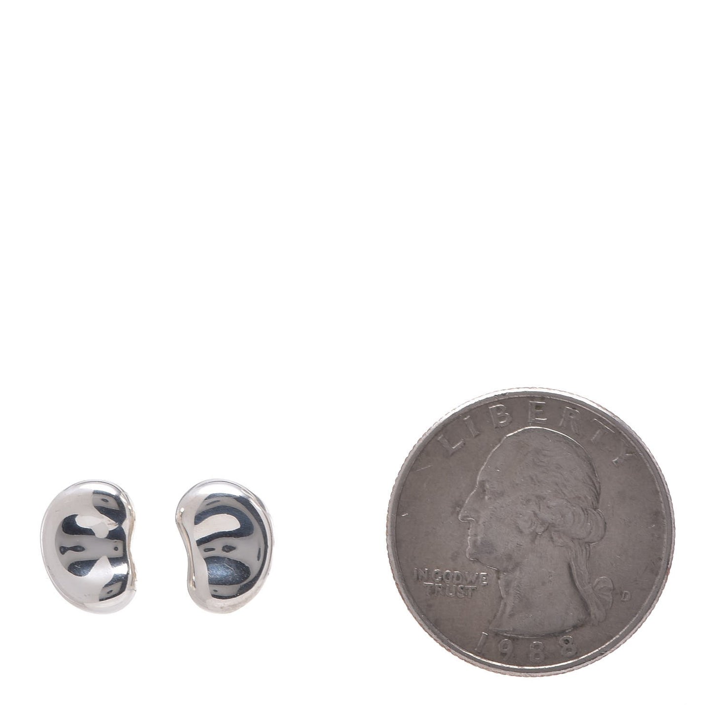 Sterling Silver 9mm Elsa Peretti Bean Earrings