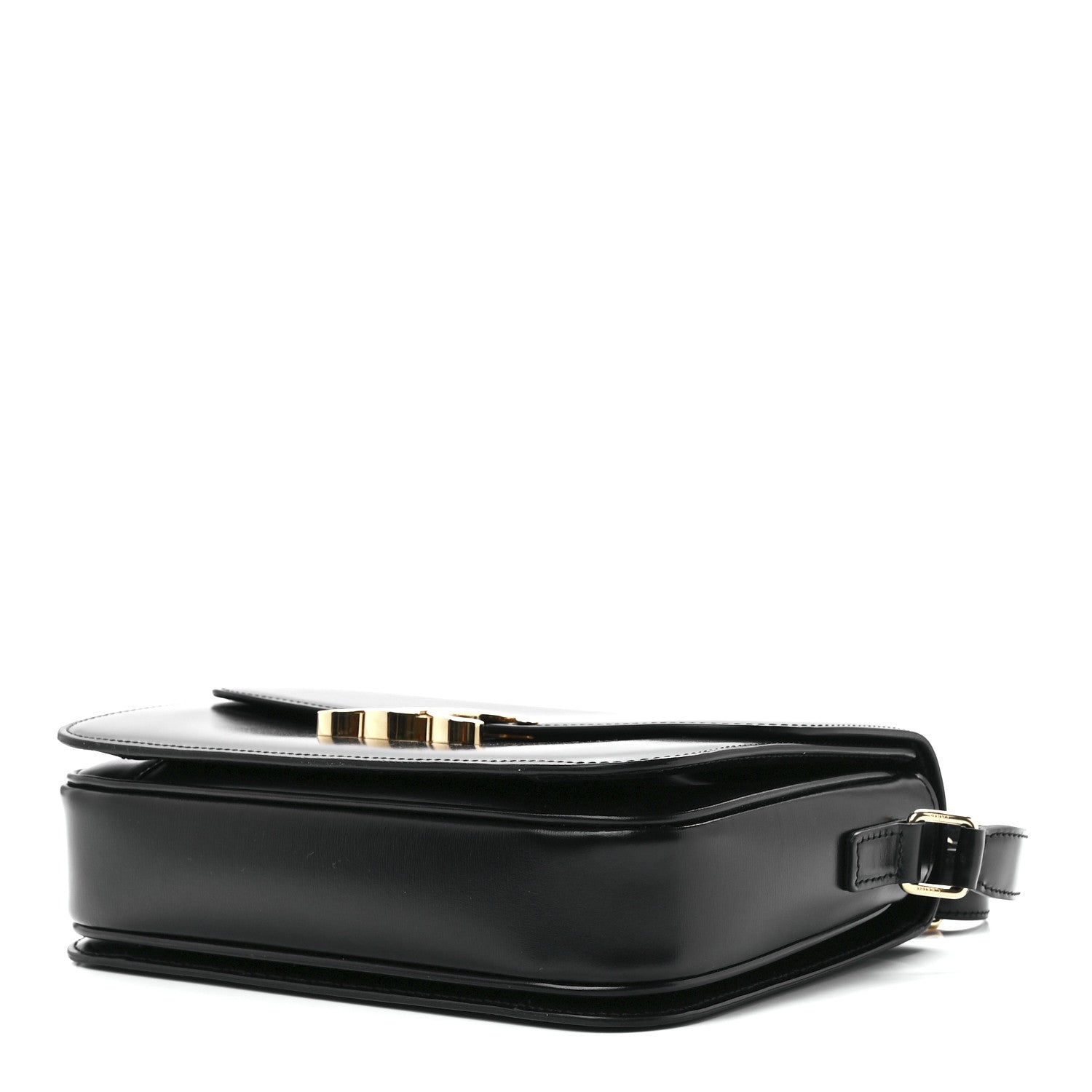 Celine Shiny Calfskin Medium Triomphe Black 9 of 11