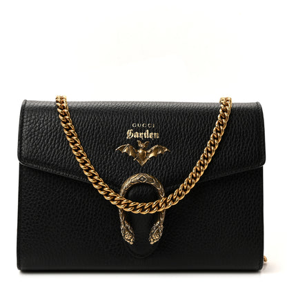 Gucci Calfskin Garden Dionysus Chain Wallet Black 1 of 9