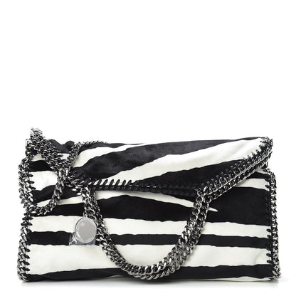 Stella McCartney Linen Zebra Falabella Fold Over Tote 1 of 11