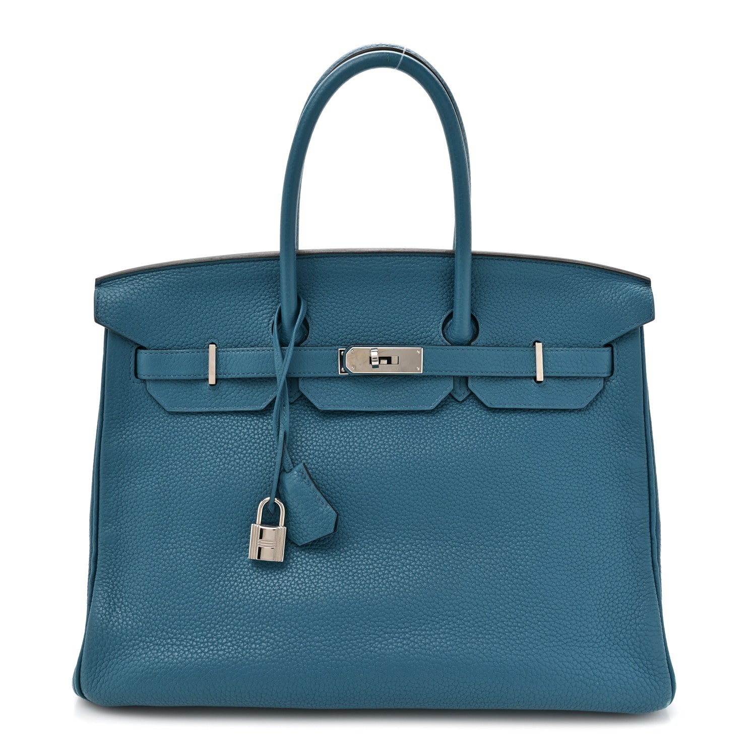 Hermes Taurillon Clemence BIRKIN 35 Bleu de Galice 1 of 12