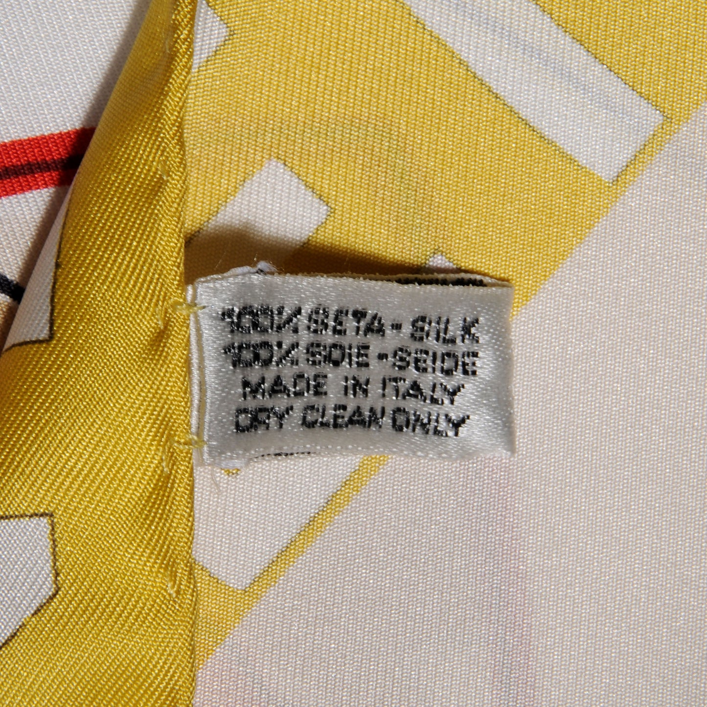 Silk Coco Heart Scarf Yellow